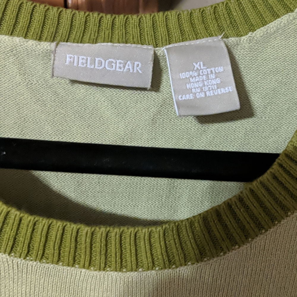 Women's xl Field Gear Tank Sweater Green - Picture 2 of 3